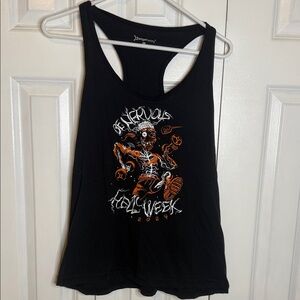 Orangetheory Black and Orange Graphic Tank Top